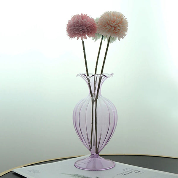 Vintage Glow Glass Vase Light purple