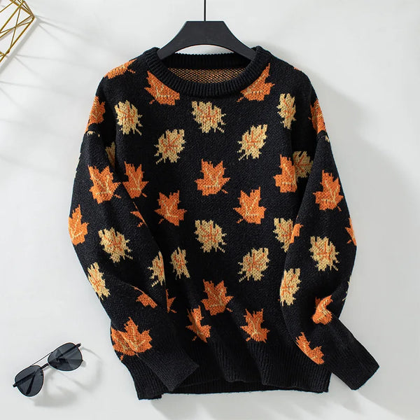 Maple Leaf Sweater Black / M