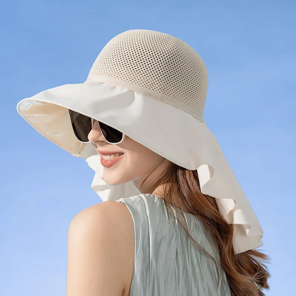 Amalfi Sun Shawl Hat Beige
