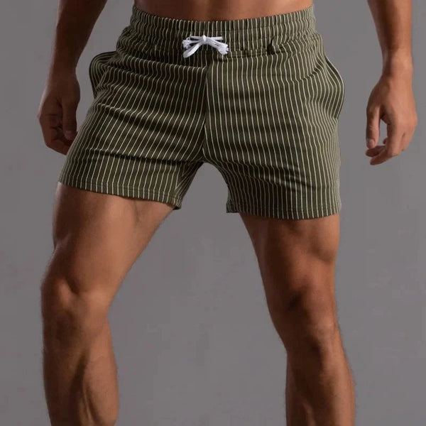 Ridgeway Flex Shorts 4XL / Army Green (205 knitted vertical striped pants)