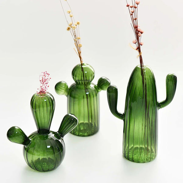 Cactus Glass Vase Set