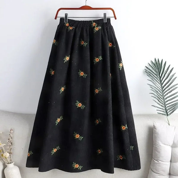 Calisse Floral Skirt Black / XS