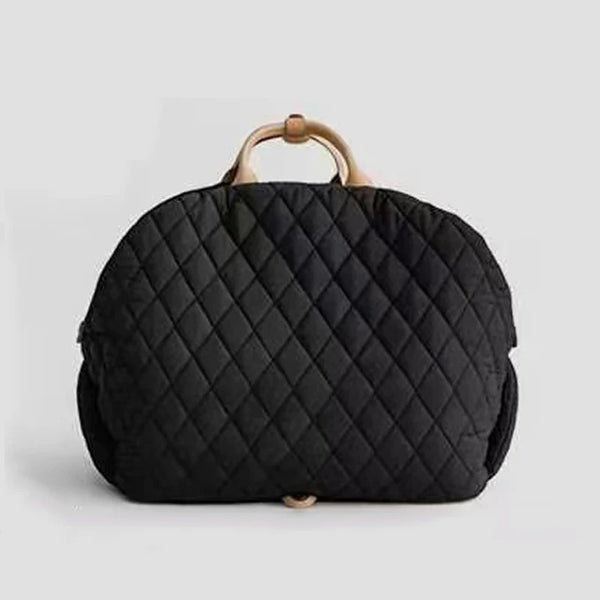 Happy Tails Quilted Carrier Bed Black