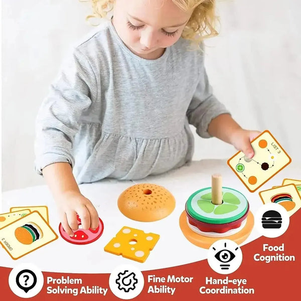 Little Chef's Hamburger Stack Toy Set