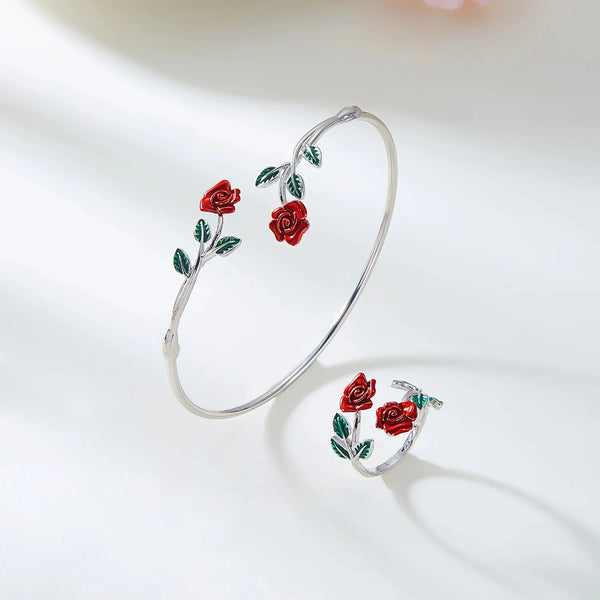 Roselle Enchanted Jewelry Set Silver