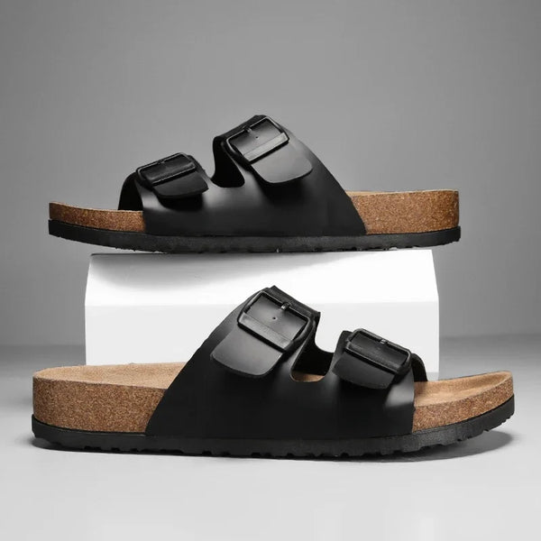 Seaside Buckle Sandals Black / 6