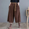 Classic Corduroy Palazzo Pants Coffee / S