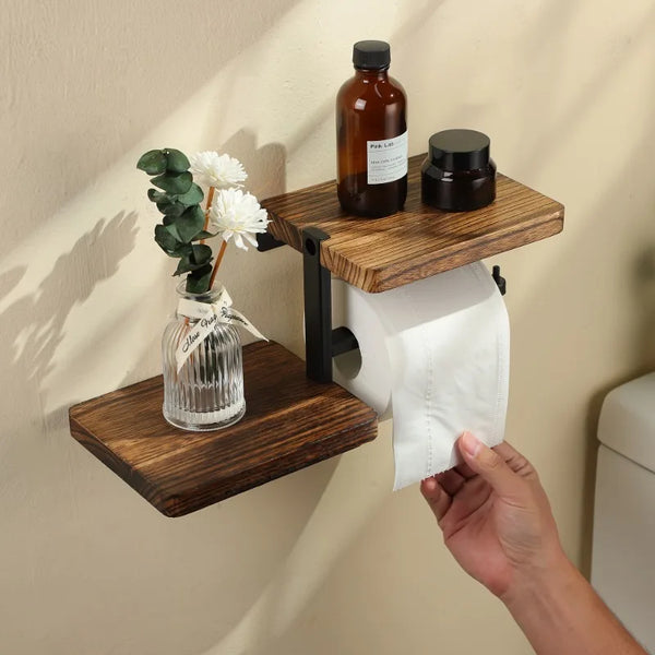 Heritage Wooden Toilet Paper Holder