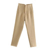 Lennox High-Waist Trousers Khaki / XS