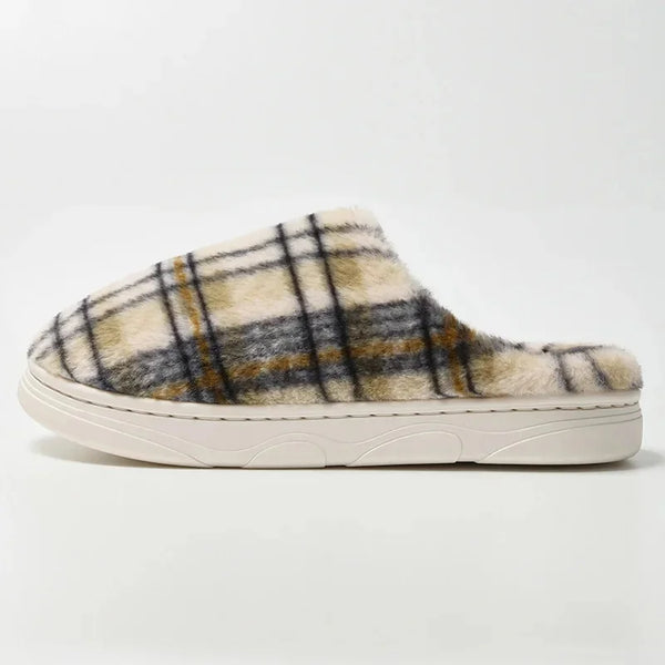 Hearth Plaid Slippers Gray / 6
