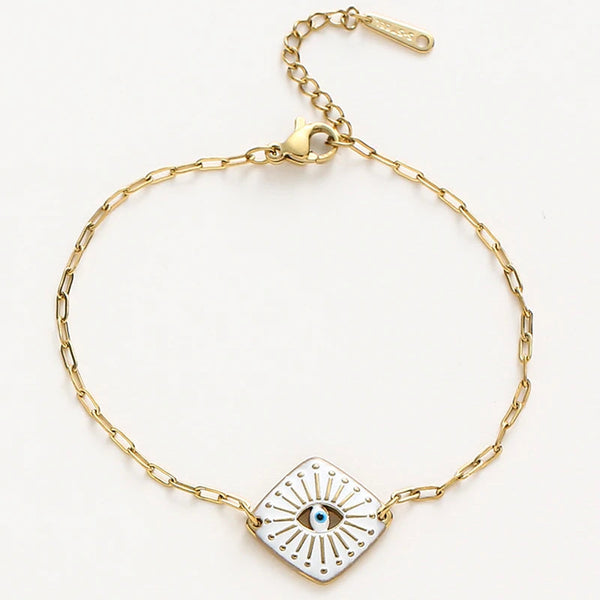 Radiant Eye Bracelet White