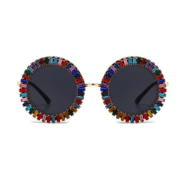 Allure Round Rhinestone Sunglasses