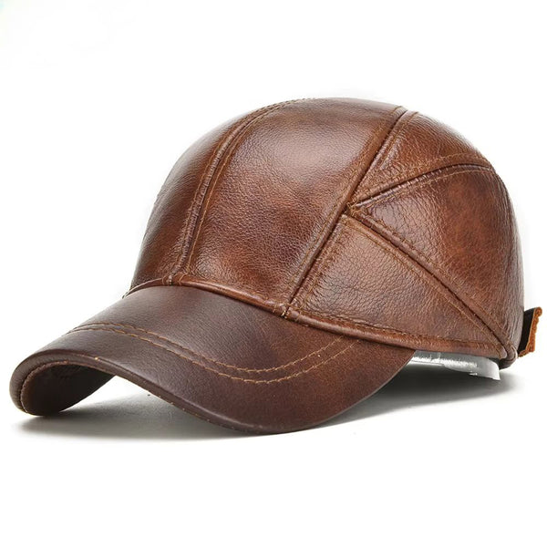 Pioneer Leather Cap Brown