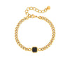 Strata Link Bracelet Gold / Black Onyx