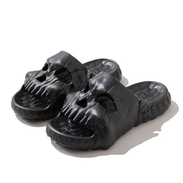 Pirate Skull Slides Black / 6