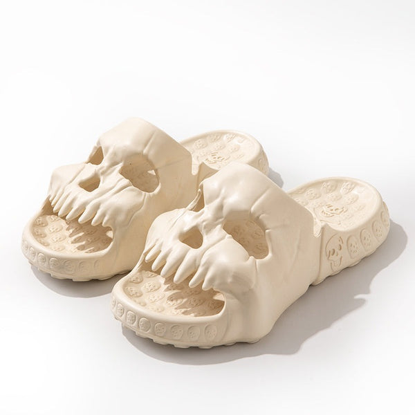 Pirate Skull Slides Beige / 6