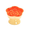 Happy Tails Floral Slow Feed Bowl Orange
