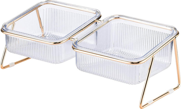 Happy Tails Transparent Pet Feeder Bowl