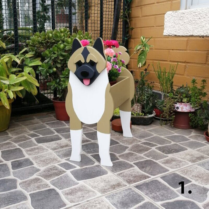 Dog Planter 1 - Akita