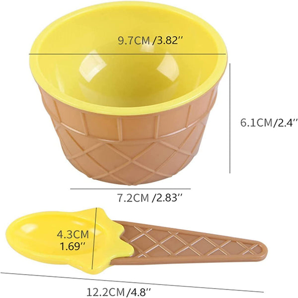 Ice Cream Sundae Bowl Set