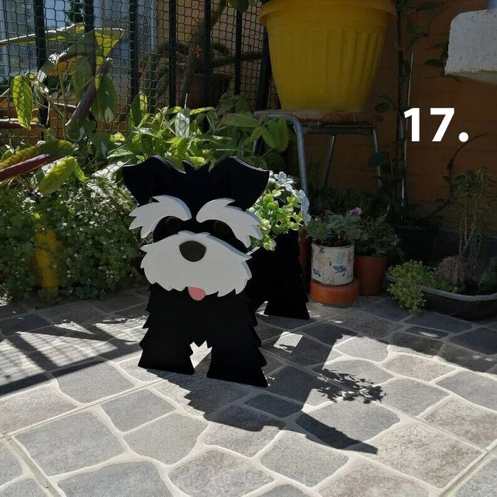 Dog Planter 17 -Schnauzer (Black)