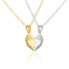 Twin Souls Heart Necklace Gold & Silver