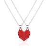 Twin Souls Heart Necklace Red