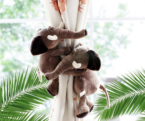 Jungle Animal Friends Curtain Tiebacks Elephant