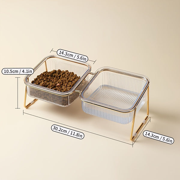 Happy Tails Transparent Pet Feeder Bowl
