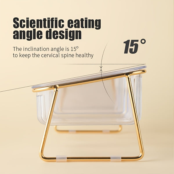 Happy Tails Transparent Pet Feeder Bowl