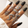 Victorian Snake Ring Set Silver