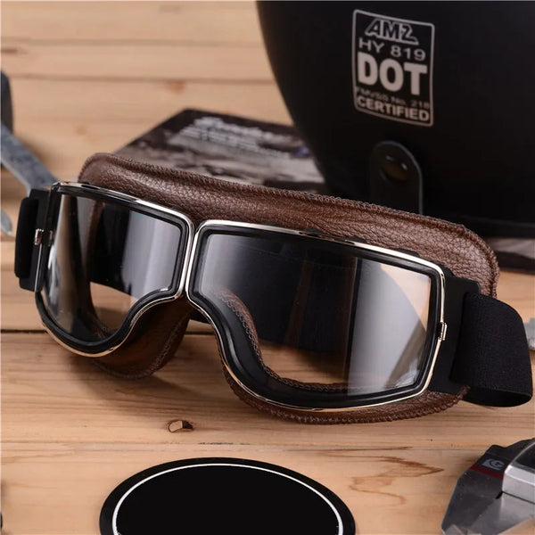 RoamReady Moto 2.0 Vintage Goggles Brown/Smoke Lens