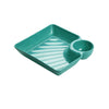 Sectioned Dipping Plates - 5 Piece Set Blue