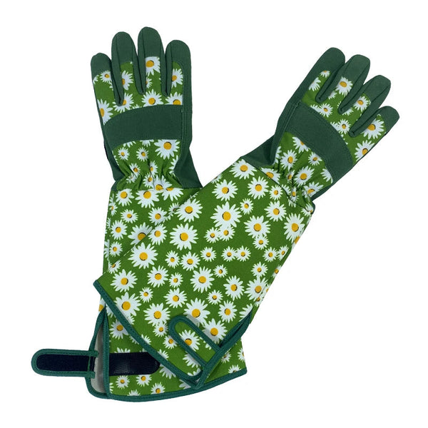 Floral Gauntlet Gardening Gloves