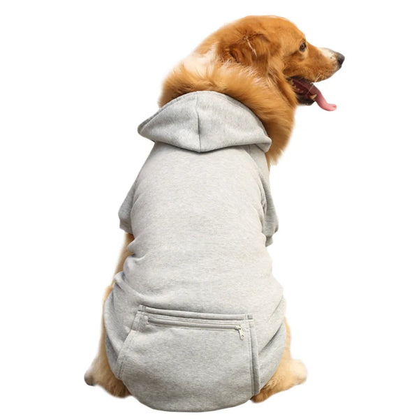 Happy Tails Dog Hoodie Gray / XS