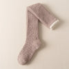 3Leaves Fuzzy Knee High Socks Khaki
