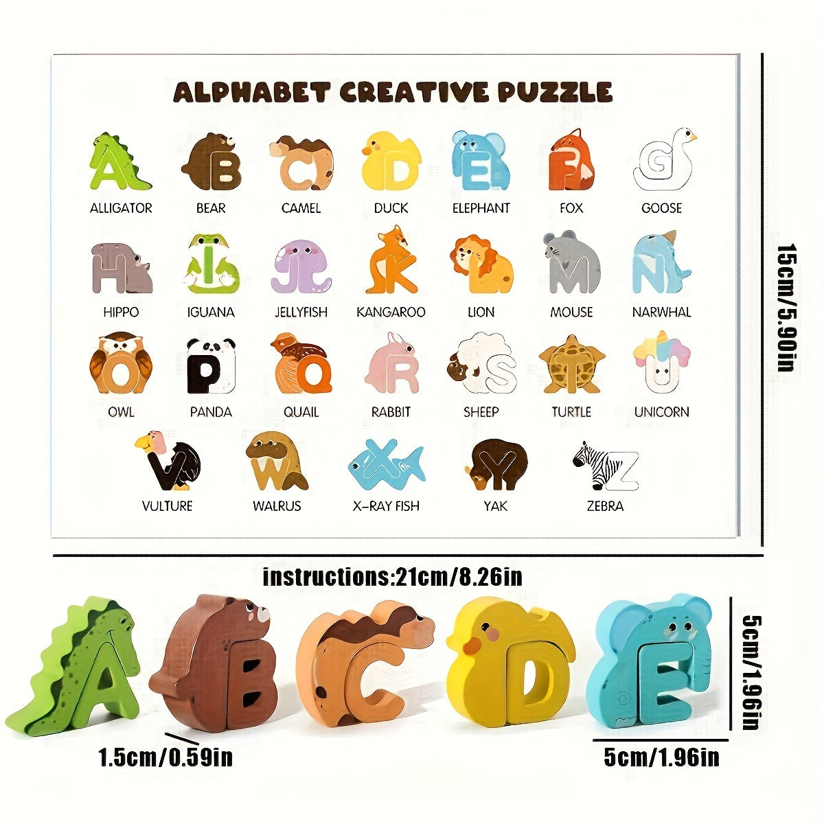 Alphabet Animal Puzzle Set