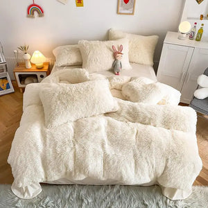 Purely Fluffy Duvet Cover Set White / Twin