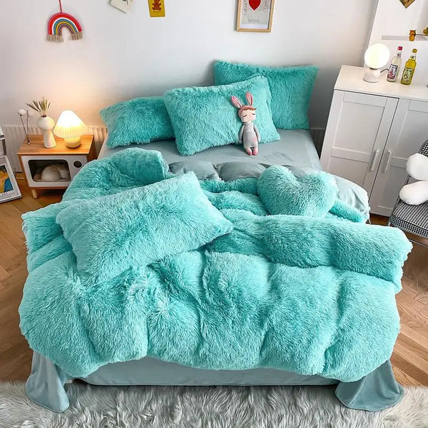 Purely Fluffy Duvet Cover Set Blue / Twin