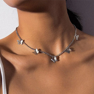 Harmony Butterfly Necklace Silver