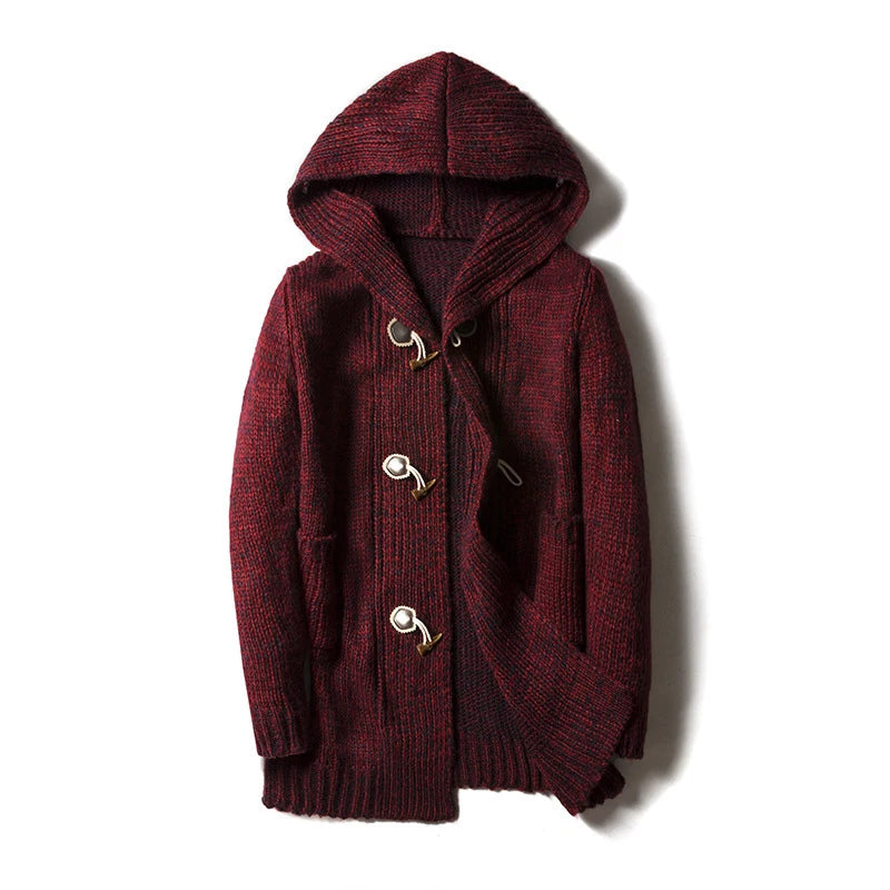 Oslo Knit Hoodie Wine Red / XS