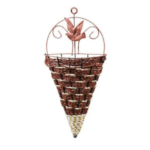 Hearthside Wall Cone Basket Brown