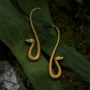 Golden Snake Earrings