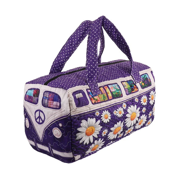 Coastal Caravan Quilted Duffle Purple