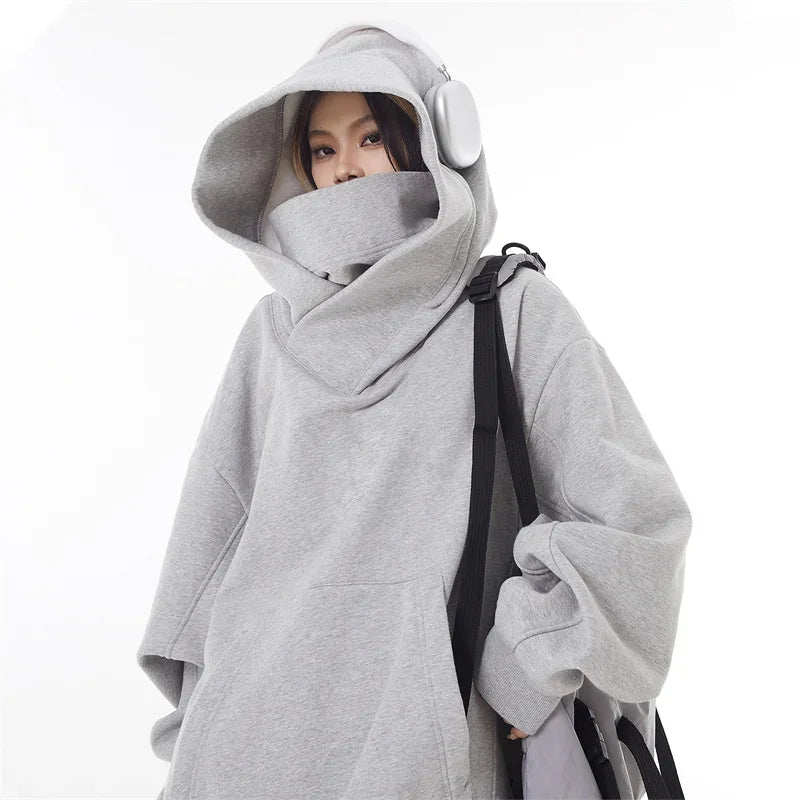 3Leaves Oversized Shell Hoodie Gray / XS