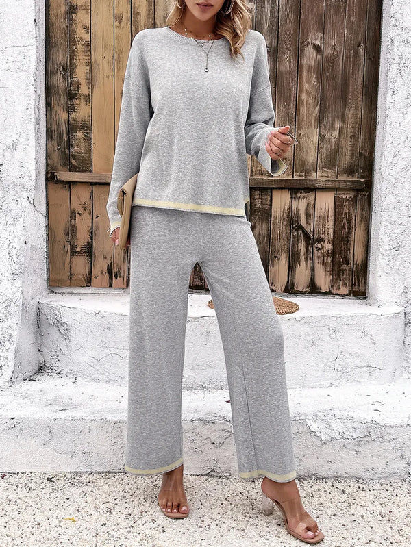 Brighton Two Piece Casual Set Gray / S