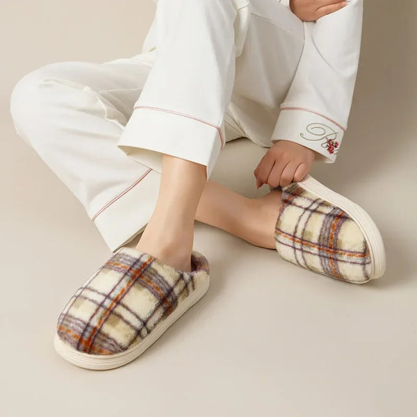 Hearth Plaid Slippers