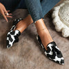 Cowhide Tassel Flats