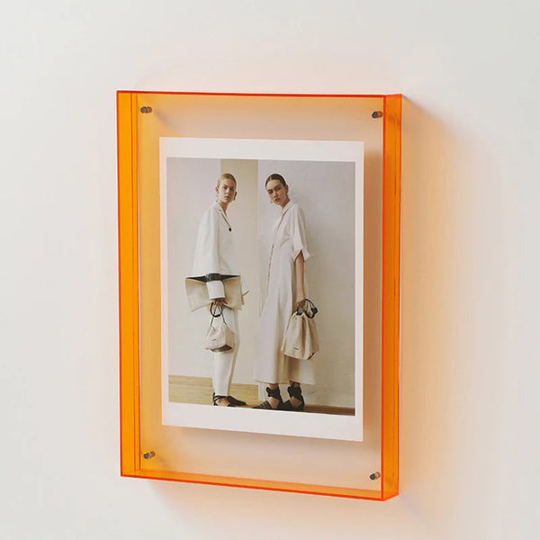 Color Glow Acrylic Photo Frame Orange / S