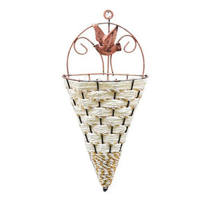 Hearthside Wall Cone Basket White